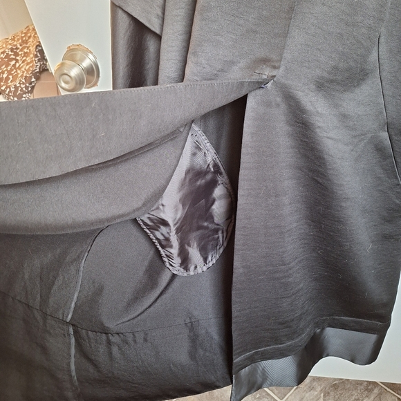 Simply Vera Vera Wang Black Satin Jacket Coat Women's Size XL - Picture 11 of 14